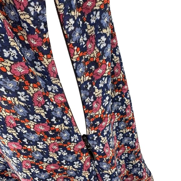 Sylvie & Mado Women's Floral V-Neck Button Details Mini Dress Size M - Picture 4 of 8